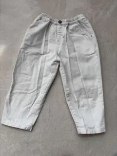 ホワイト　デニム風パンツ