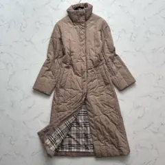 バーバリー BURBERRY ノバチェック ロング丈 中綿コート 38