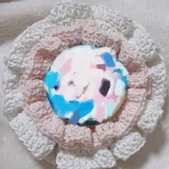 かぎ針缶バッジロゼット