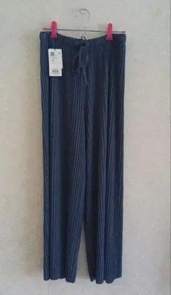 SHOO・LA・RUE ワイドパンツ ネイビー Lサイズ
