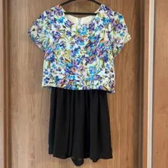 OZOC 花柄　オールインワン