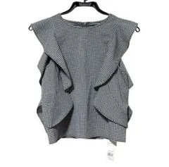 新品 Snidel ギンガムチェック フリルブラウス