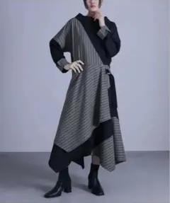 Hyke 17aw ノーカラーミリタリータイロッケンコート - メルカリ