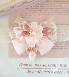 604お宮参りつまみ細工　ベビーヘアバンド　初節句　お食い初め袴ロンパース髪飾り