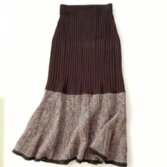AZUL アズールバイマウジー ツイードニット マーメイド スカートS