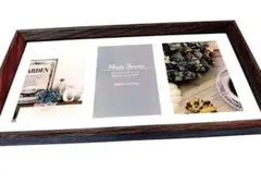 【匿名配送】未使用美品☆アンティーク風おしゃれフォトフレーム☆木目調 卓上 雑貨