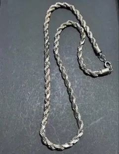 メキシカンジュエリー シルバー925 ネックレス 編み込み ヴィンテージ 中 メキシカンジュエリー シルバー925 ネックレス 編み ヴィンテージ 60cm