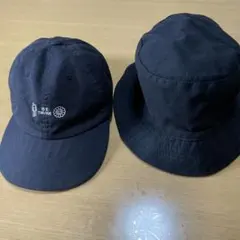 キャップ ハット　黒 セット　フリーサイズ