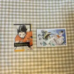 ハイキュー　ファンパーク　箔押しクリアカード　名刺カード　西谷夕
