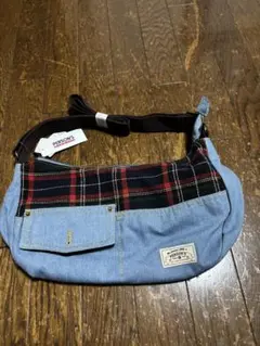 PERSON'S チェック柄デニムショルダーバッグのサムネイル