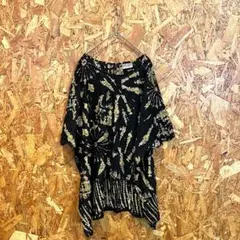 MALAIKA 半袖カットソー オーバーサイズ レーヨン ブラック レディースのサムネイル