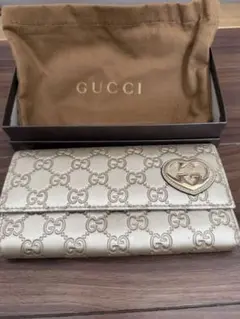 GUCCI ゴールド GGパターン 長財布