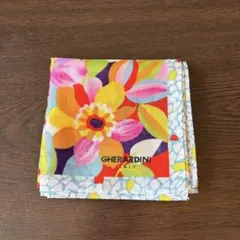 GHERARDINI ハンカチ 花柄 マルチカラー　新品のサムネイル