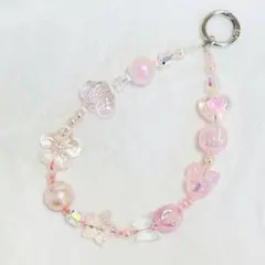 ビーズストラップ/キーホルダー　バッグチャーム ハンドメイドNO.572