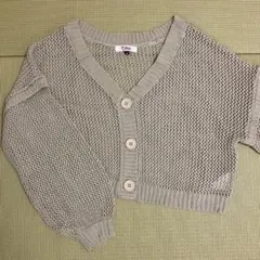 ピンクラテ　Mサイズ　ベージュ　カーデガン　透かしニット　長袖