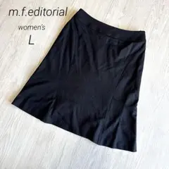 【エムエフエディトリアル】フレアスカート スーツスカート 通勤 OL M 黒のサムネイル
