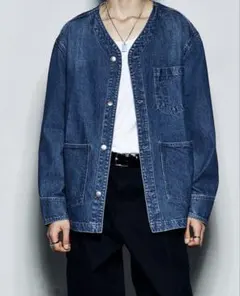 ルーズフィット デニムカーディガン