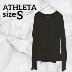 ATHLETA【S】 長袖 Tシャツ 黒 海外古着