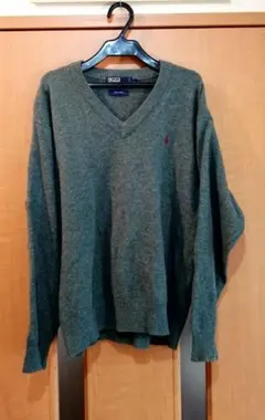 ラルフローレンモスグリーンカーキオリーブセージニットカーディガン青赤兎馬ムーミン