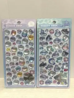 【正規品】　美品　水族館限定　ボンボンドロップシール　サメ　クラゲ　2枚セット