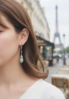 エレガントなドロップピアス　1点のみ