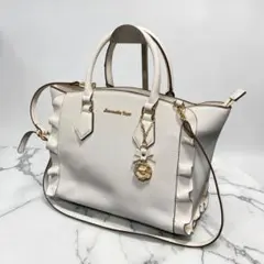 Samantha Vega フリル付きハンドバッグ ホワイト