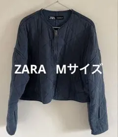 【本日限り値下げ】ZARA キルティングショートジャケット　ネイビー