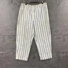 ギャップ 白青 ストライプパンツ カジュアル ボトムス メンズ L【5609】