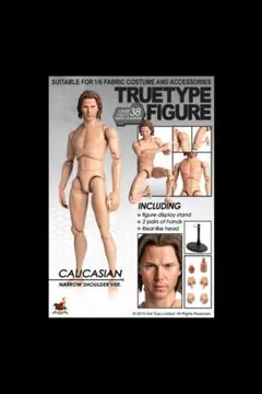 ホットトイズ・トゥルータイプ　素体　白人男性　ナロー・ショルダー版V2 ホットトイズ・トゥルータイプ】1／6スケールフィギュア素体
