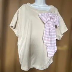 mercibeaucoup. jevous enprie！Tシャツ リボン