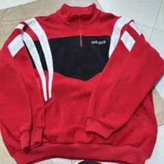 「お値下げ可能です。」adidas ビンテージフリース ハーフジップ