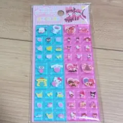 タイルシール　サンリオ　おすそ分け　可愛い　ピンク　水色