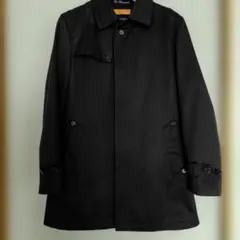 就活　メンズコート　黒　スリム系