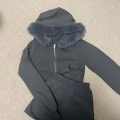 ダークグレー フード付きセットアップ