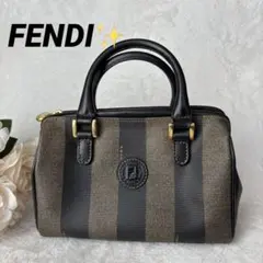 【美品】フェンディ ハンドバッグ マイクロ ミニボストン ペカン PVC レザー