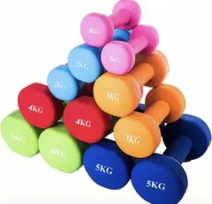ダンベル【2個セット4kg 】筋トレ ダイエット 鉄アレイ ソフトコーティングのサムネイル