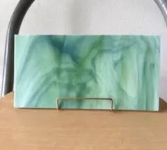 ステンドグラス　ガラス板　材料　端材　グラデーション　グリーン　②