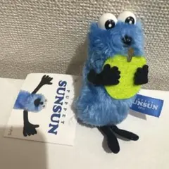 パペットスンスン ぬいぐるみマスコット 青リンゴ