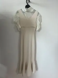 マーキュリーデュオ　MERCURYDUO パフスリーブ ニットワンピース S