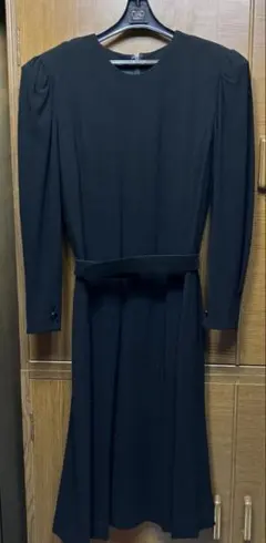 新品未使用 jun ashida ブラック長袖 Aラインワンピース