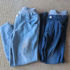 デニムパンツ 2色セット (ライトブルー・ダークブルー)