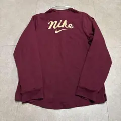Nike ナイキ　ラガーシャツ　長袖　ポロシャツ　バーガンディ　S