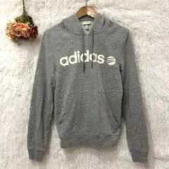 ★adidas★アディダス 裏起毛 フーディー パーカー 【L】 ビッグロゴ