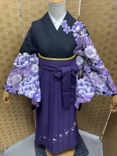 限定値下げ　ポリエステル　二尺袖　着物　袴　半幅帯　3点セット