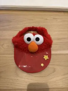 エルモ サンバイザー帽子 赤