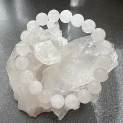 ホワイトルチル入りスノークォーツ　クォーツ　ルチル　 浄化　活性化　水晶
