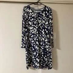 ♡GAPギャップ♡ネイビー×アイボリー　長袖ワンピース XS
