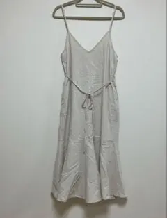 JUNOAH ジュノア 麻混キャミソールワンピース　マーメイド