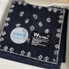 【新品未使用】W by Wpc. 抗菌防臭 ハンカチ ネイビーのサムネイル