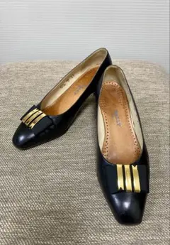 BALLY バリー パンプス35 ブラック 本革 ヴィンテージ